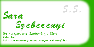 sara szeberenyi business card