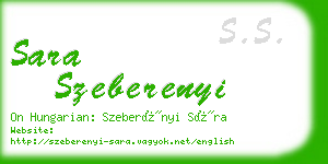 sara szeberenyi business card